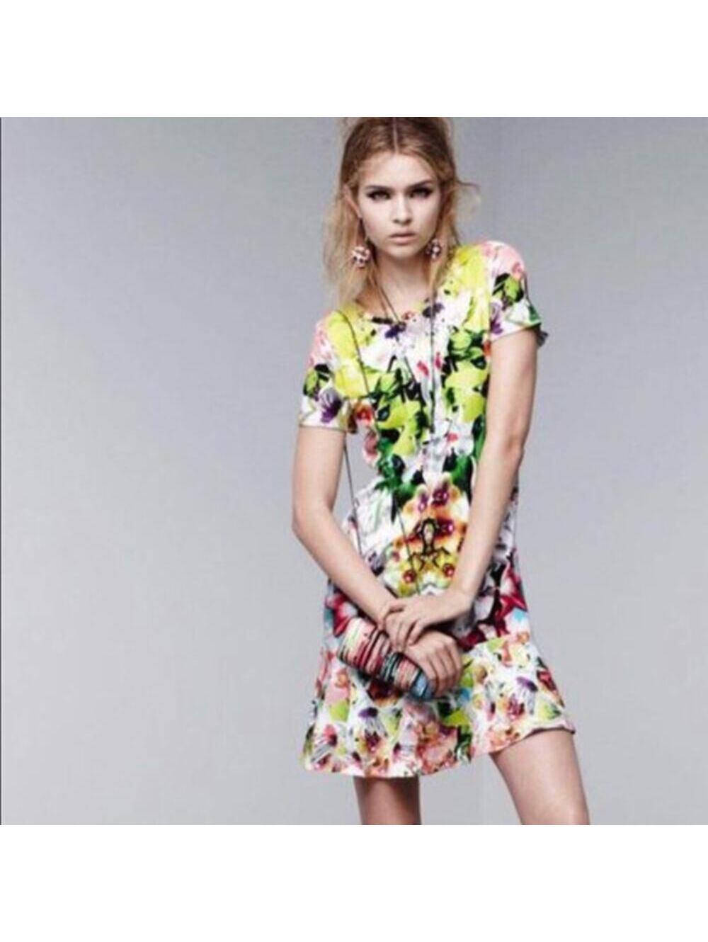 Prabal Gurung f/Target NWOT Women's First Date Floral Drop Waist Ruffle Dress S
